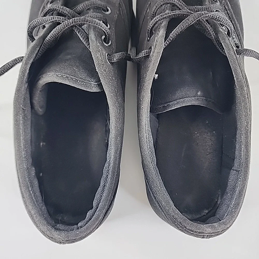 Vans Atwood Deluxe Sneakers Women's 10 Black On Black Low‎ Top Lace Up Skater